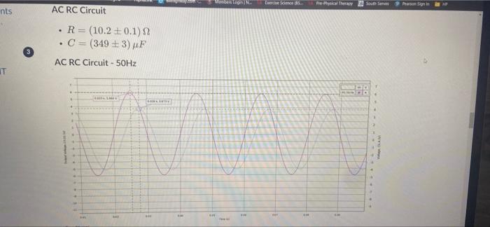 Experiment/Analysis c RC Circuit R w • Use the DMM to | Chegg.com