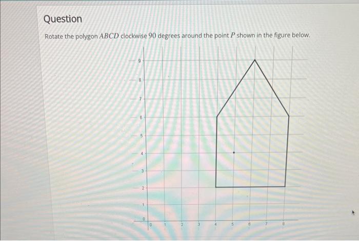 Rotate the polygon \( A B C D \) clockwise 90 degrees around the point \( P \) shown in the figure below.