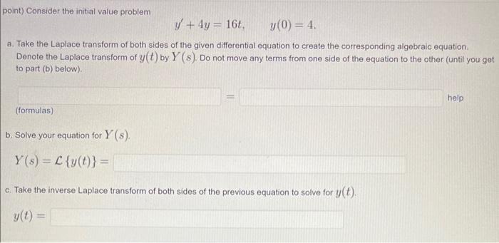 Solved Point Consider The Initial Value Problem