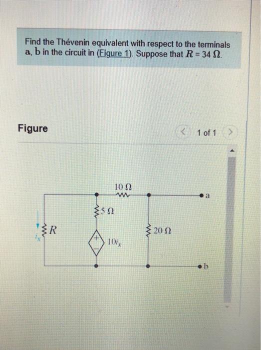 Solved Find The Thévenin Equivalent With Respect To The | Chegg.com