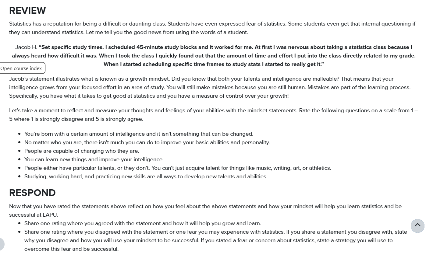Solved RESPONDNow that you have rated the statements above | Chegg.com