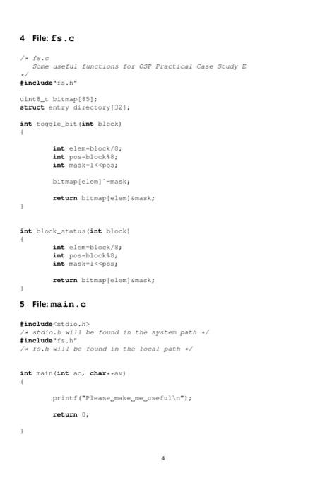 Solved Practical Case Study E Operating Systems Programming | Chegg.com
