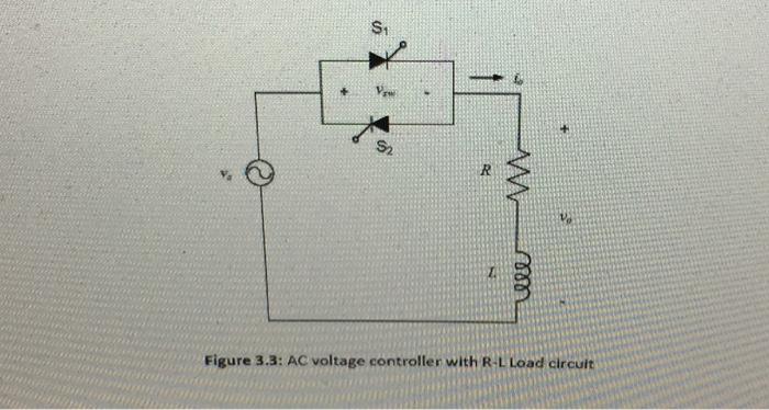 Solved 3.1 SINGLE PHASE AC VOLTAGE CONTROLLER WITH RESISTIVE | Chegg.com