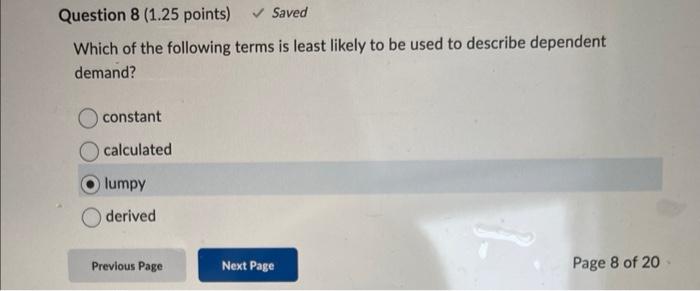Solved Which of the following terms is least likely to be | Chegg.com