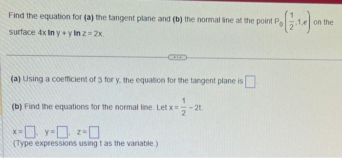 Solved Find The Equation For (a) The Tangent Plane And (b) | Chegg.com