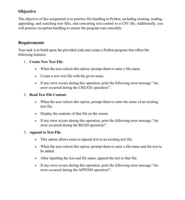 Solved Objective The objective of this assignment is to | Chegg.com