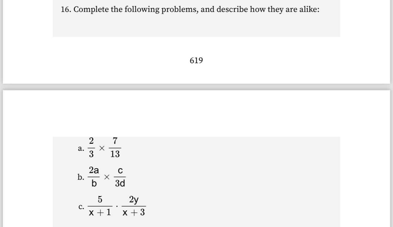 Solved Complete the following problems, and describe how | Chegg.com