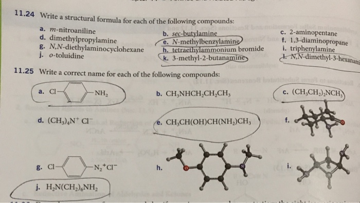 Solved 1 24 Write A Structural Formula For Each Of The Chegg Com