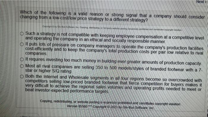 Solved Which of the following is a valid reason or strong | Chegg.com