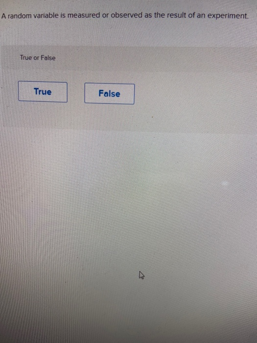 Solved A random variable is measured or observed as the | Chegg.com