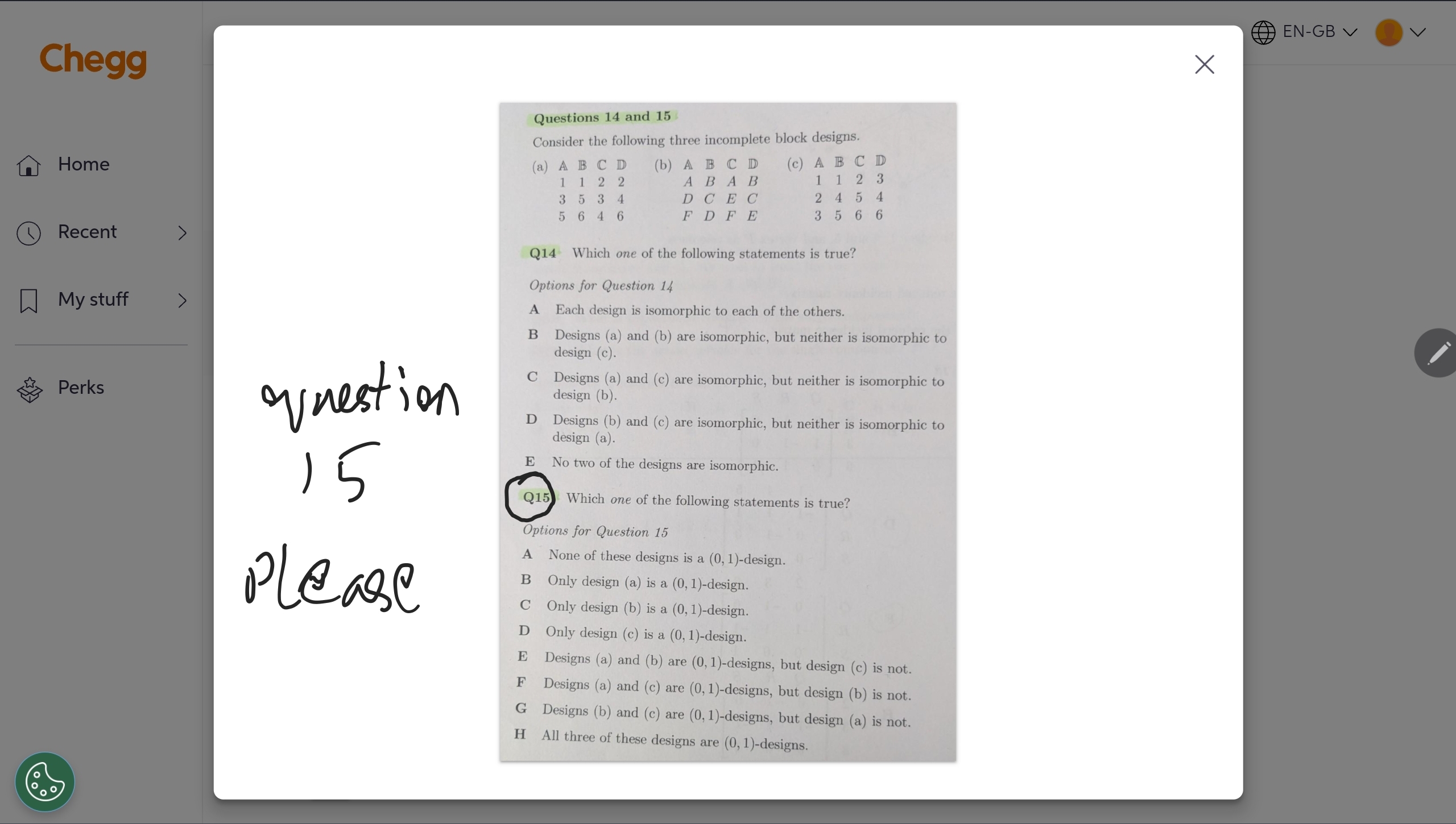 Solved Questions 14 ﻿and 15Consider the following three | Chegg.com