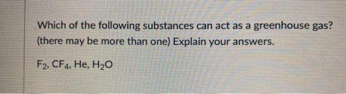 Solved Which of the following substances can act as a | Chegg.com