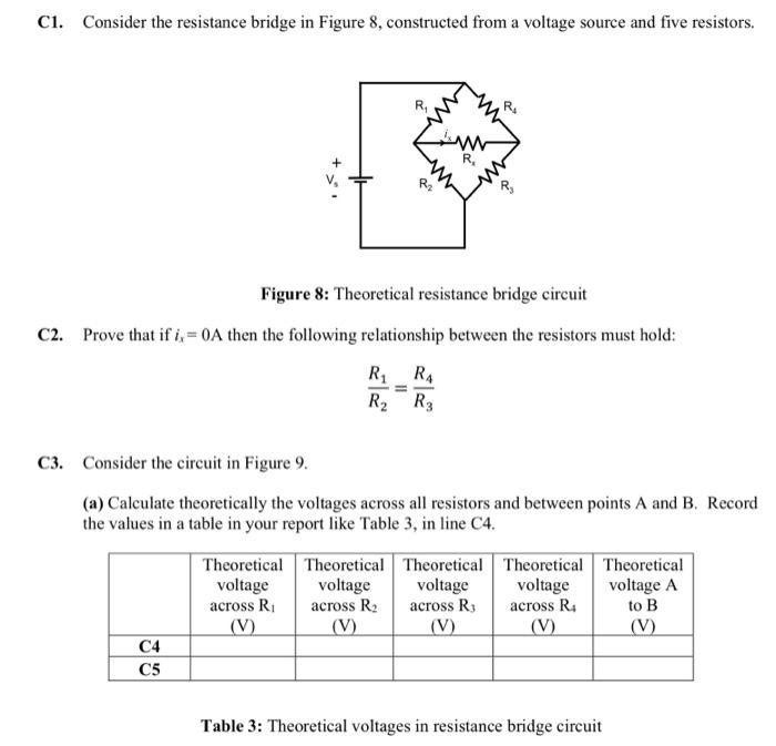 Solved Ci. Consider the resistance bridge in Figure 8,