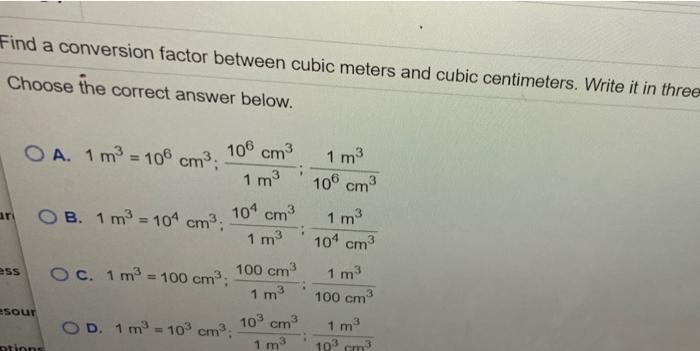 Cubic cm 2024 in cubic meter