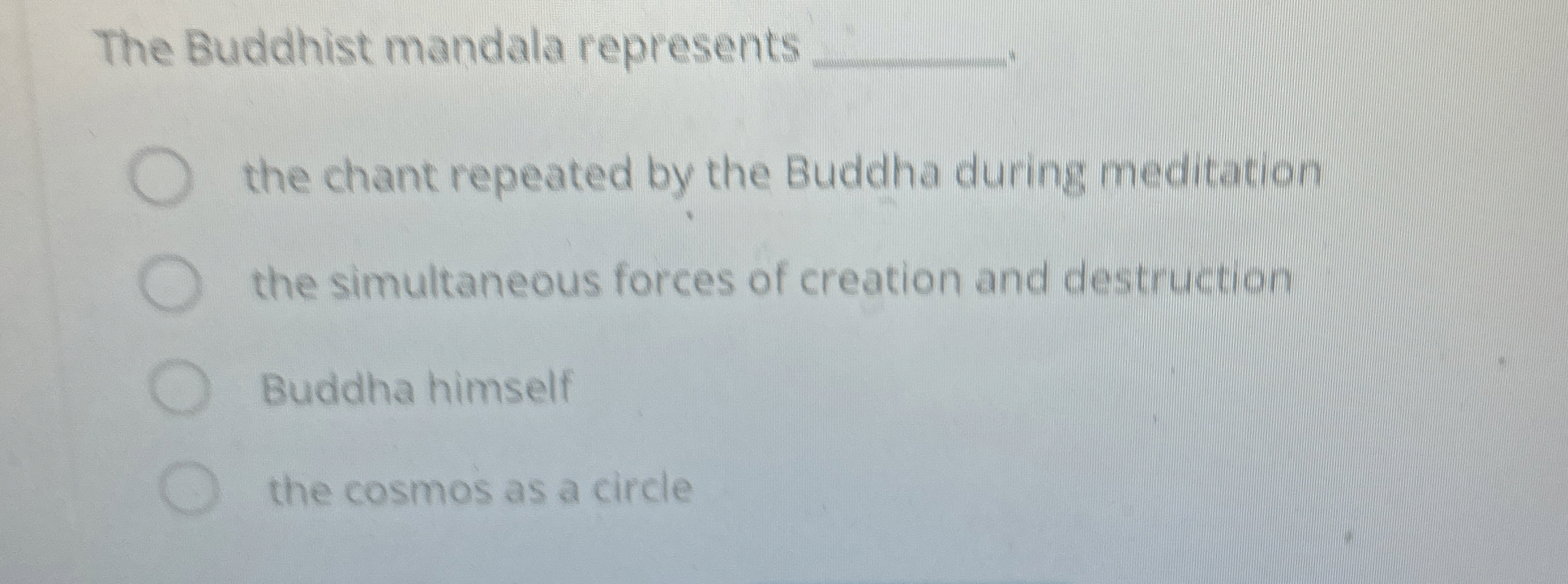 Solved The Buddhist mandala representsthe chant repeated by