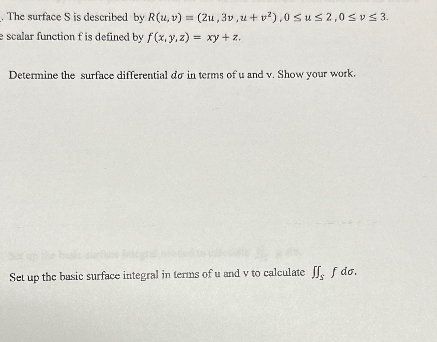 Solved The surface S ﻿is described by | Chegg.com