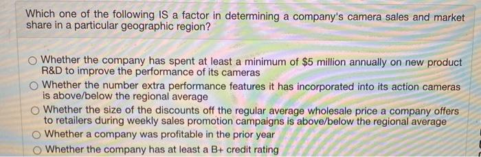Solved Which one of the following is a factor in determining | Chegg.com