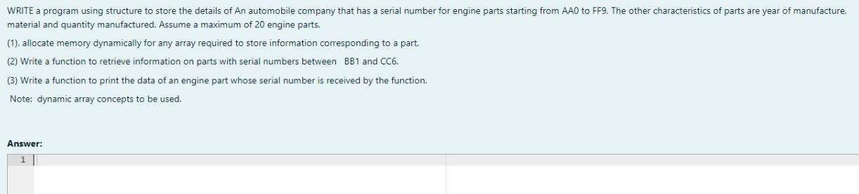 Solved WRITE a program using structure to store the details | Chegg.com