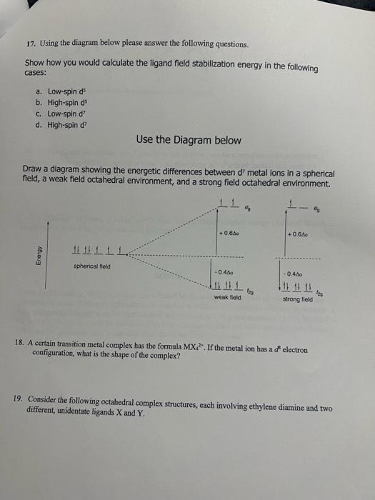 Solved 17. Using The Diagram Below Please Answer The | Chegg.com