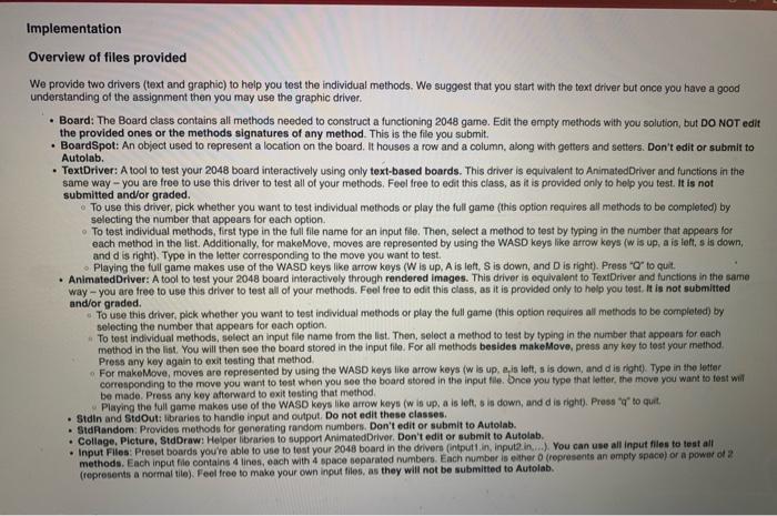 Solved This assignment involves coding the game 2048 using | Chegg.com