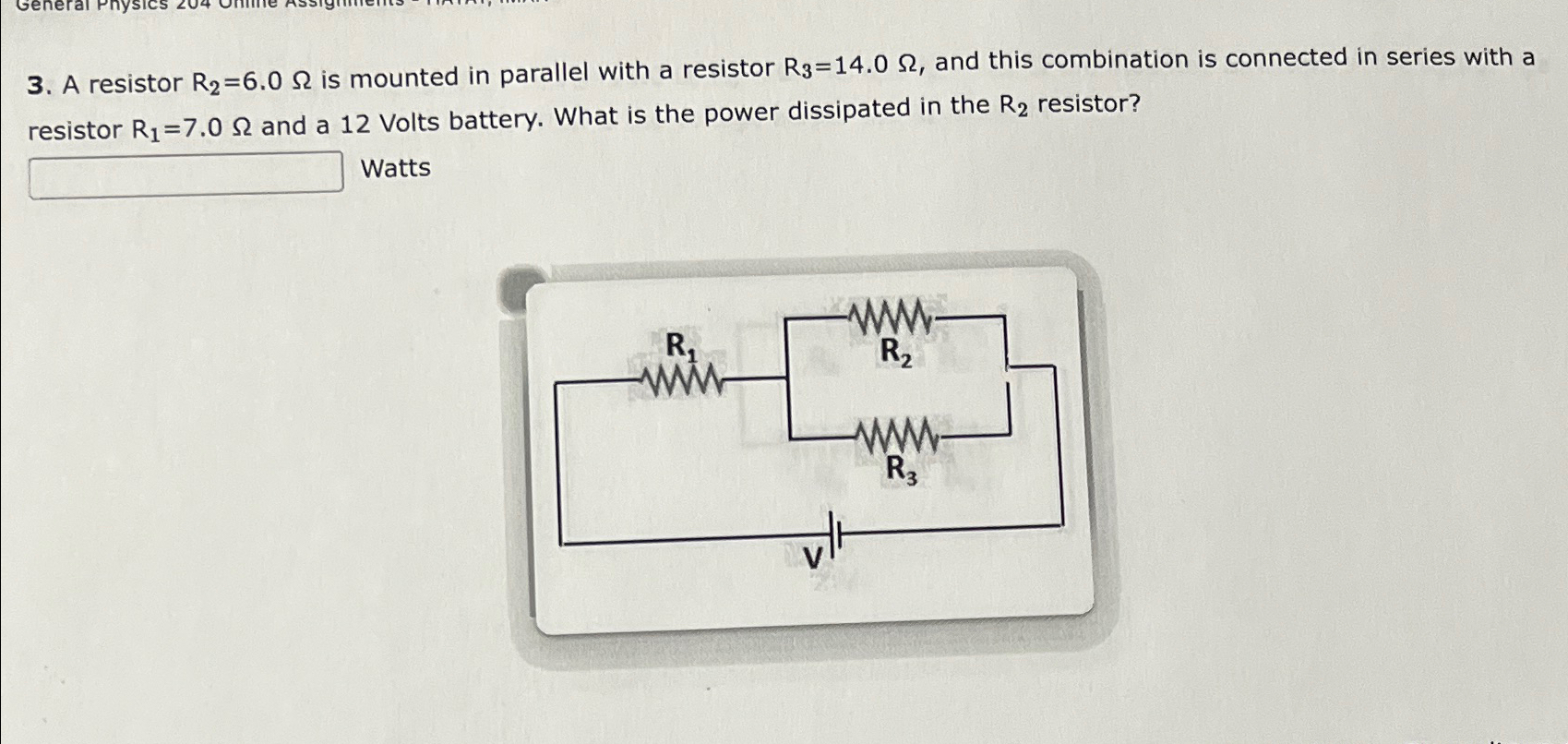 Solved A resistor R2=6.0Ω ﻿is mounted in parallel with a | Chegg.com