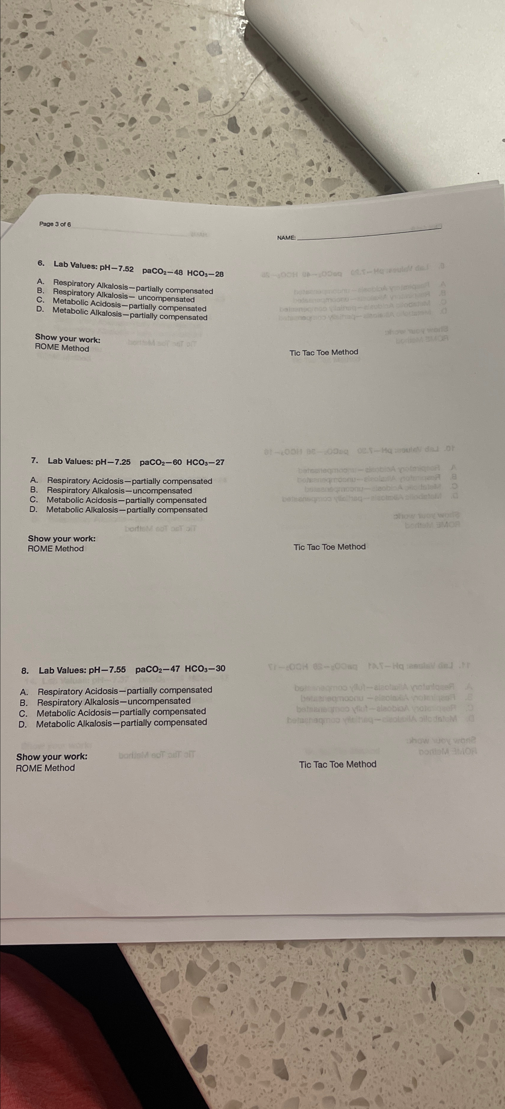 Solved Page 3 ﻿of 6NAME: q,6. ﻿Lab Values: | Chegg.com
