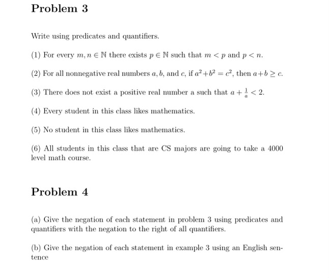 Solved Problem 3write Using Predicates And Quantifiers1 6473