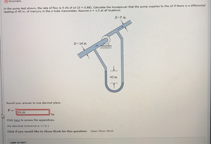 Solved In the pump test shown, the rate of flow is 5 cfs of | Chegg.com