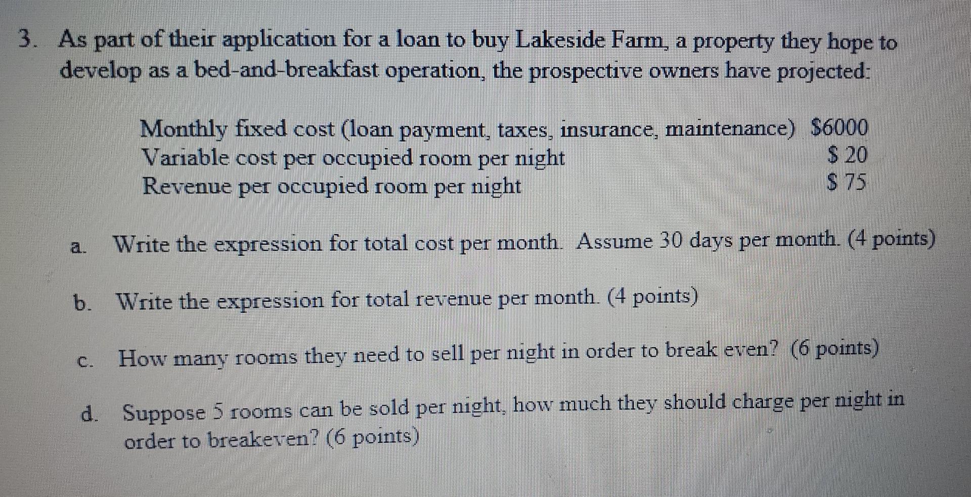 Solved a 3. As part of their application for a loan to buy