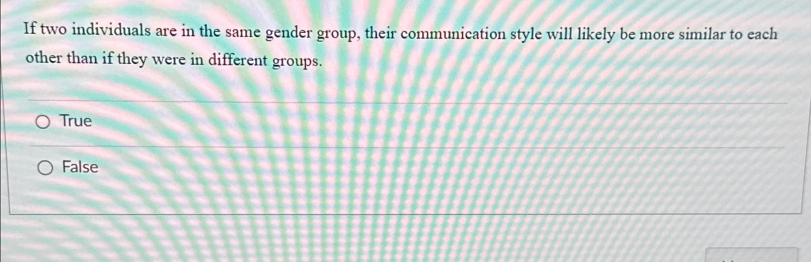 Solved If two individuals are in the same gender group, | Chegg.com