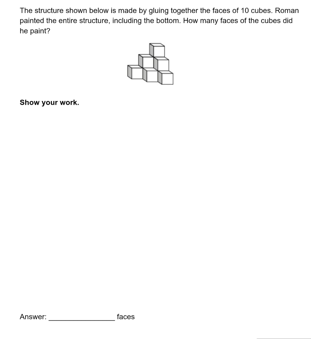 Solved The structure shown below is made by gluing together | Chegg.com