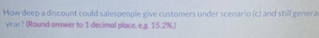 Solved How Deep A Discount Could Salespeople Give Customers Chegg Solved How Deep A Discount Could Salespeople Give Customers Chegg