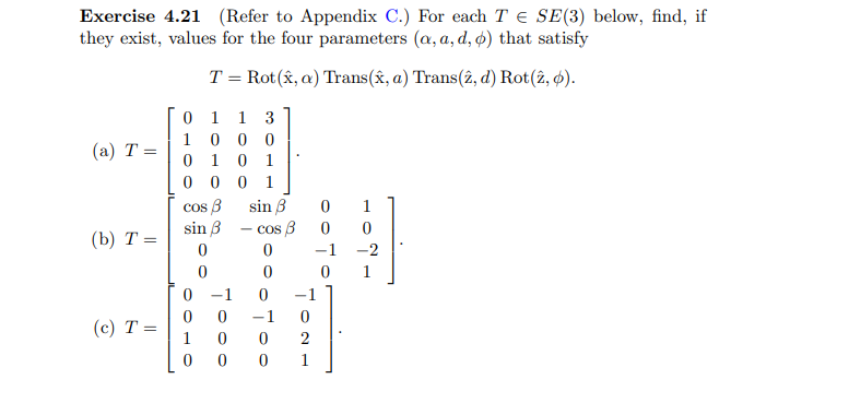 Solved Exercise 4.21 (Refer to Appendix C.) ﻿For each | Chegg.com