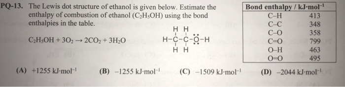 Solved: The Lewis Dot Structure Of Ethanol Is Given Below ...