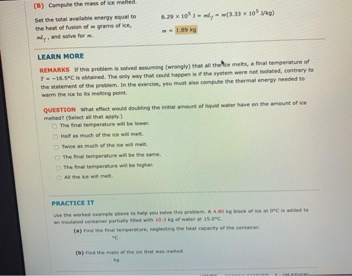 Solved 7. [-15 Points) DETAILS EXAMPLE 11.6 Partial Melting | Chegg.com