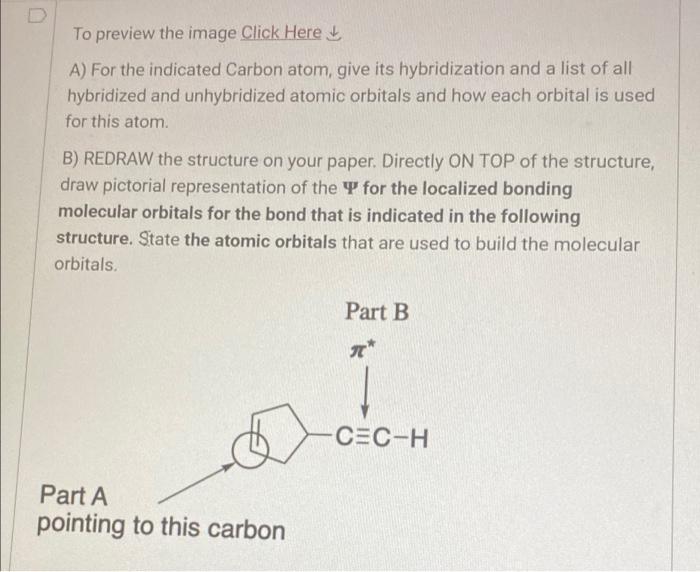 Solved To preview the image Click Here A) For the indicated | Chegg.com