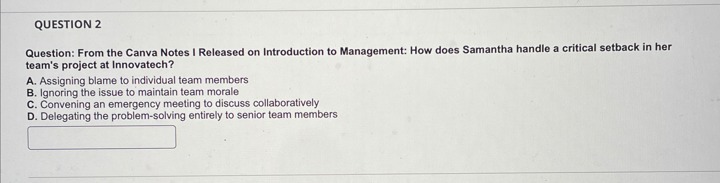 Solved QUESTION 2Question: From the Canva Notes I Released | Chegg.com