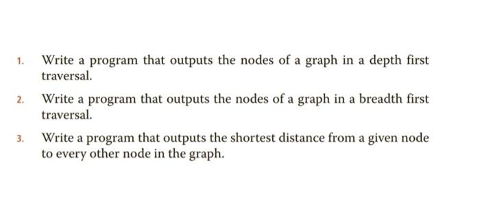Solved 1. 2. Write a program that outputs the nodes of a | Chegg.com