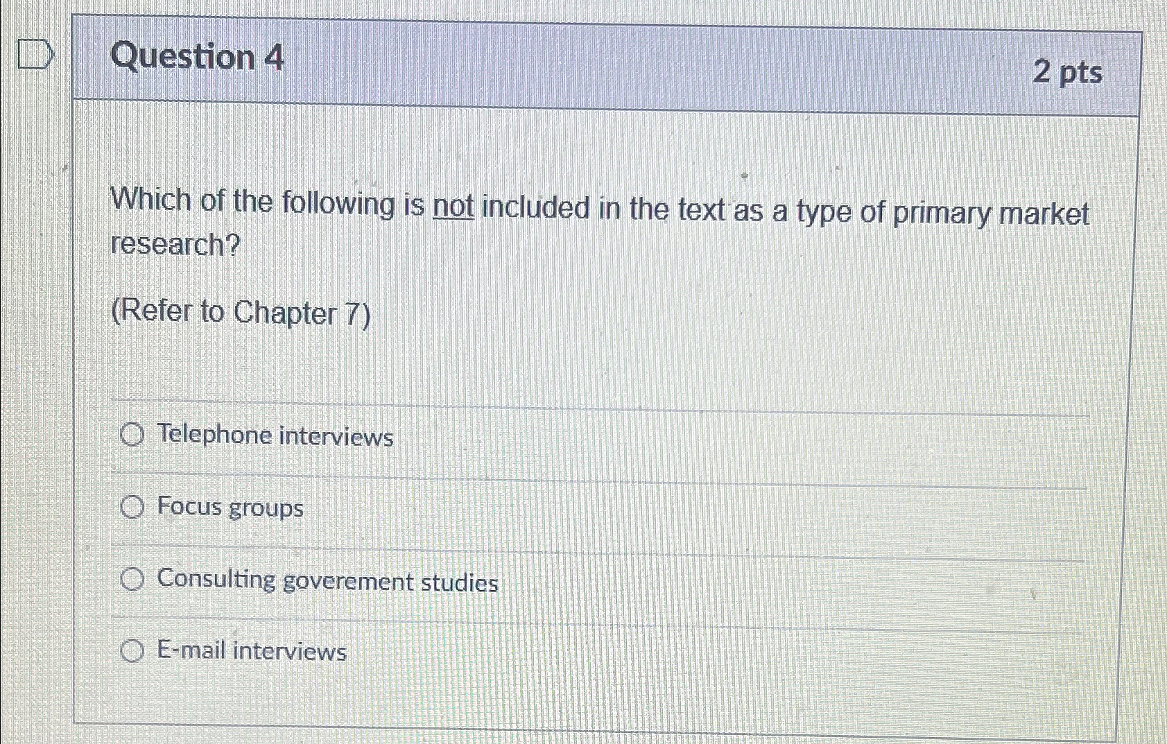 Solved Question 42 ﻿ptsWhich of the following is not | Chegg.com