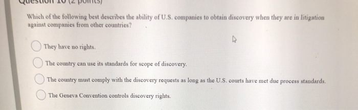 Solved Which of the following best describes the ability of 