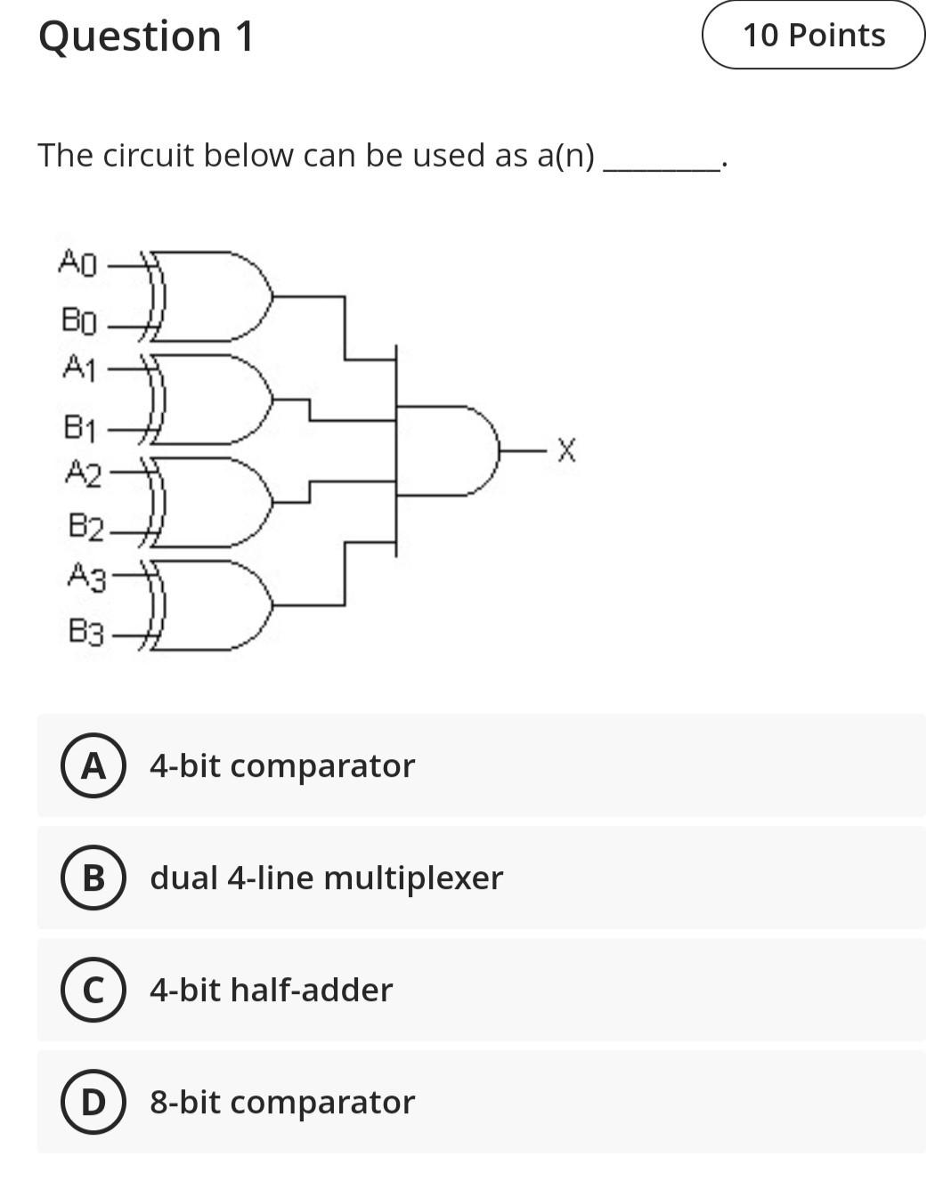 Solved The circuit below can be used as a(n) 4-bit | Chegg.com