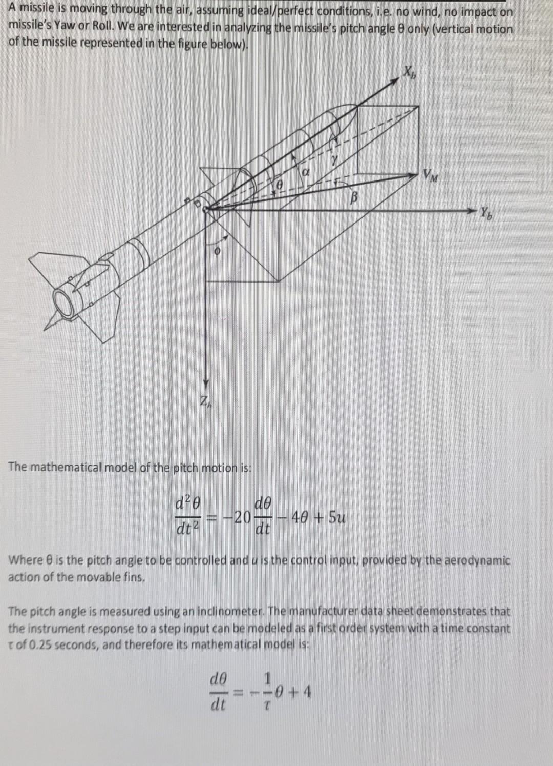 A missile is moving through the air, assuming | Chegg.com