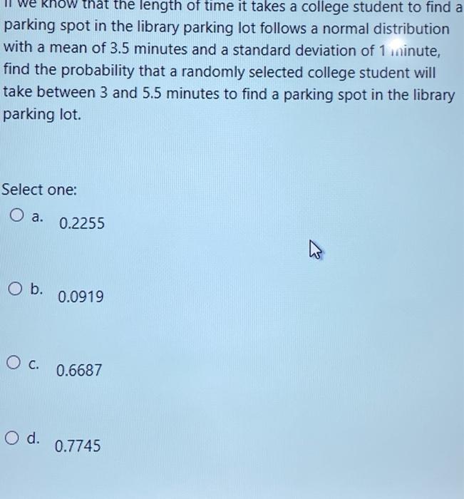 Solved Kho that the length of time it takes a college | Chegg.com