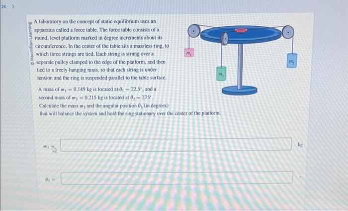 Solved A laboratory on the concept of static equilibrium | Chegg.com