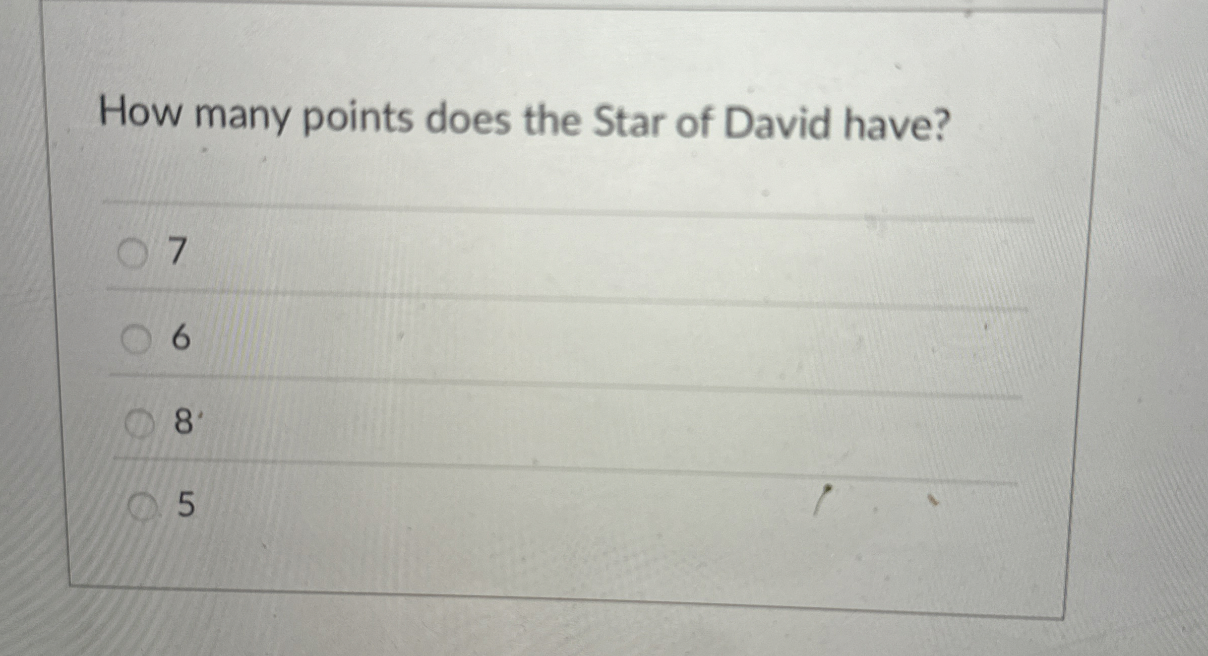 Solved How many points does the Star of David have?7685 | Chegg.com