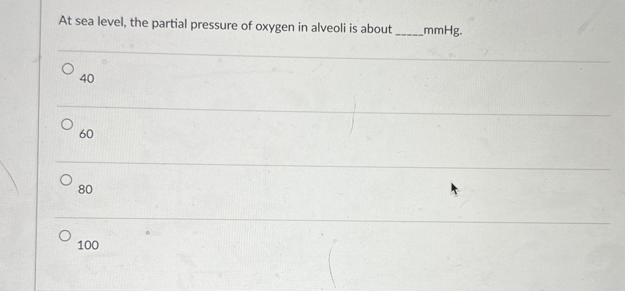 Solved At sea level, the partial pressure of oxygen in | Chegg.com
