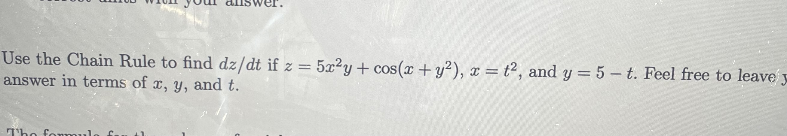 Solved Use The Chain Rule To Find Dzdt ﻿if 1241