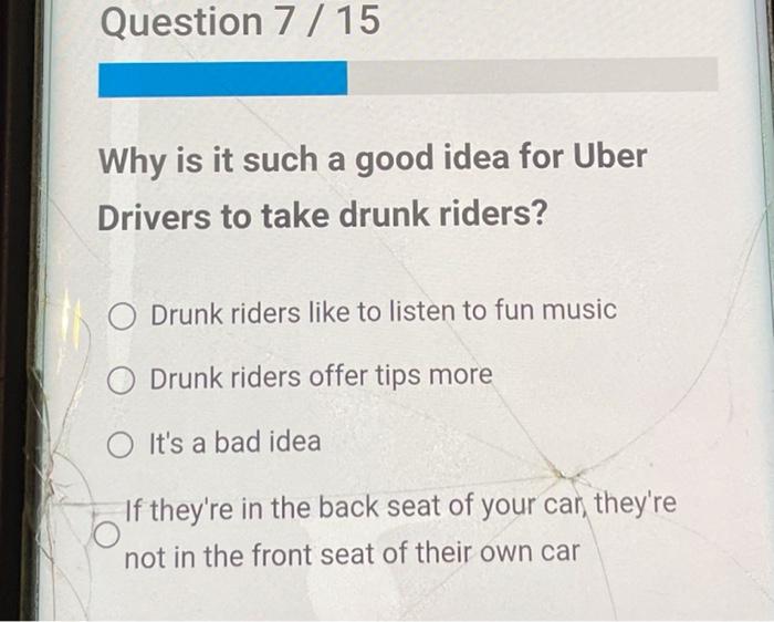 Solved Question 5 / 15 If you pick up a rider for an Uber X 