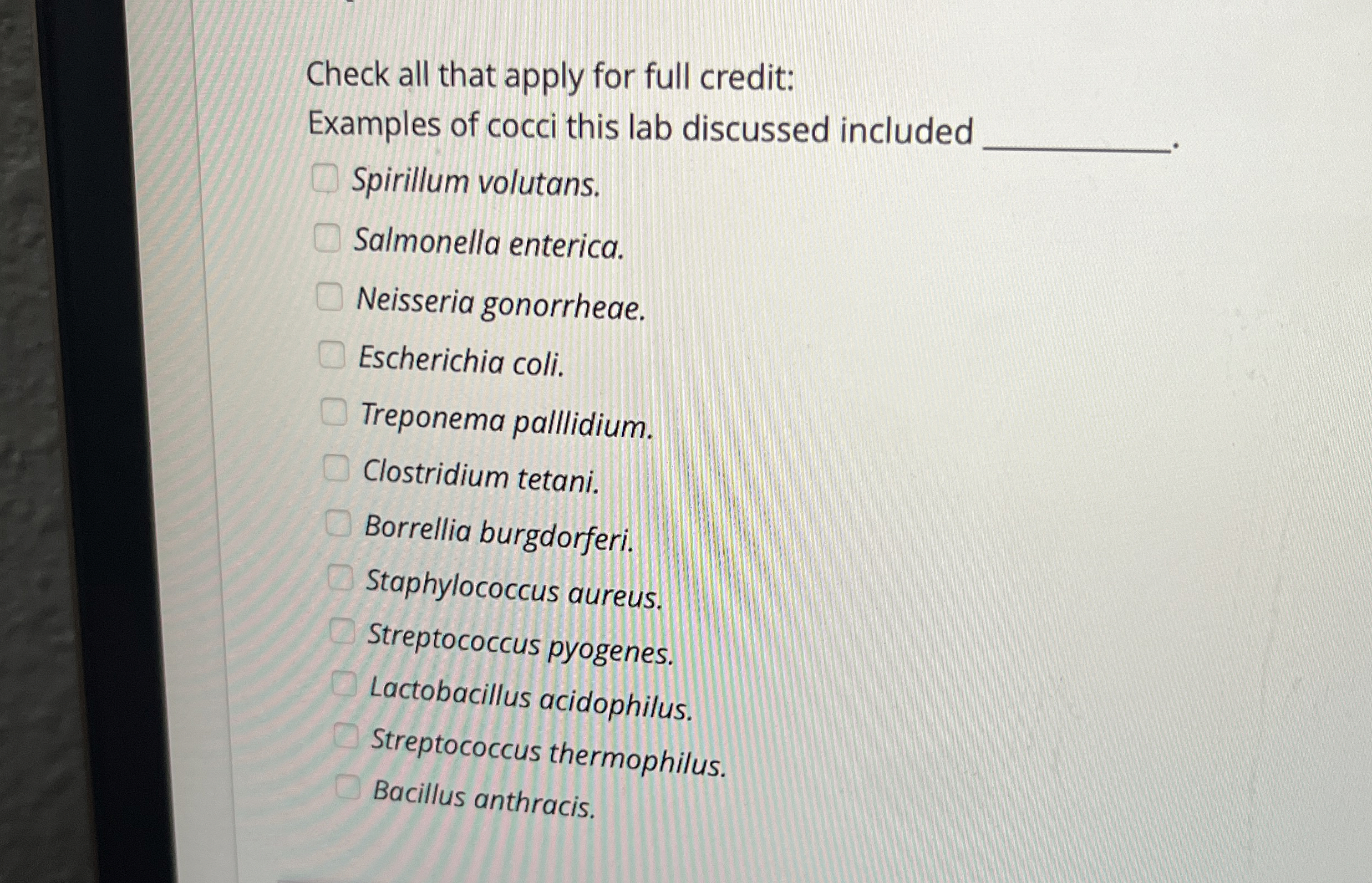 Solved Check all that apply for full credit:Examples of | Chegg.com