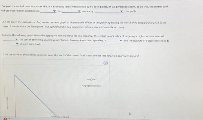 Solved 3. Changes in the money supply The following graph | Chegg.com